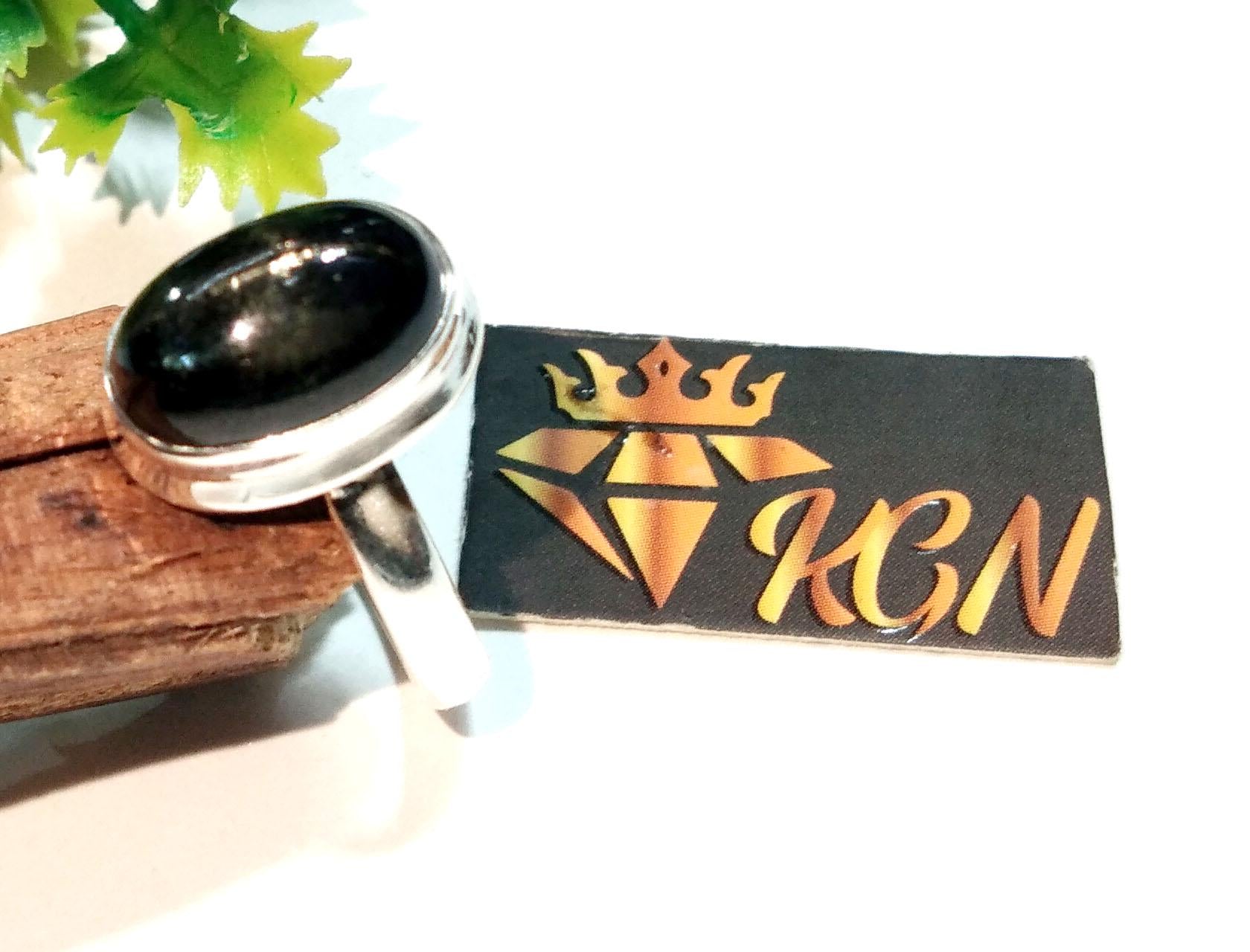 Natural Black Star Gemstone Ring, Solid 925 Starling Silver Ring, Amazing Black Star Stone Size 13x8 mm Handmade Ring, Gift Birthday Ring